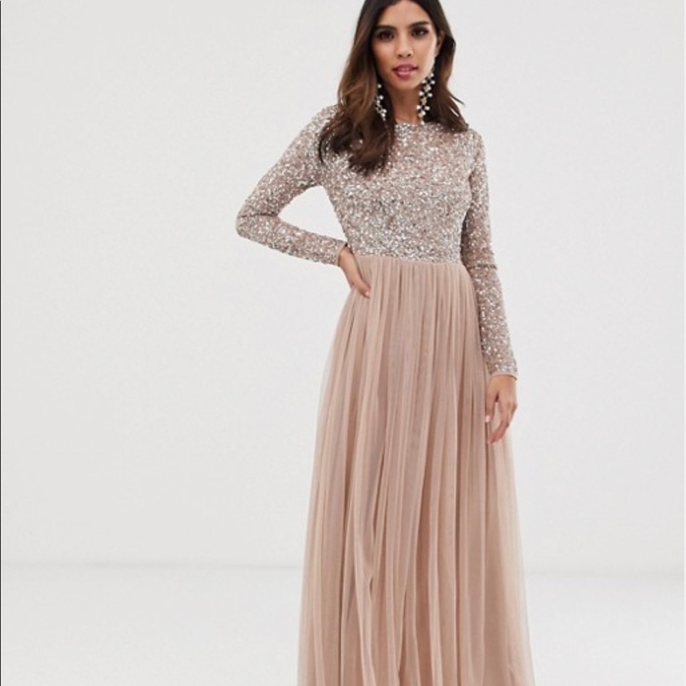 maxi tulle dress